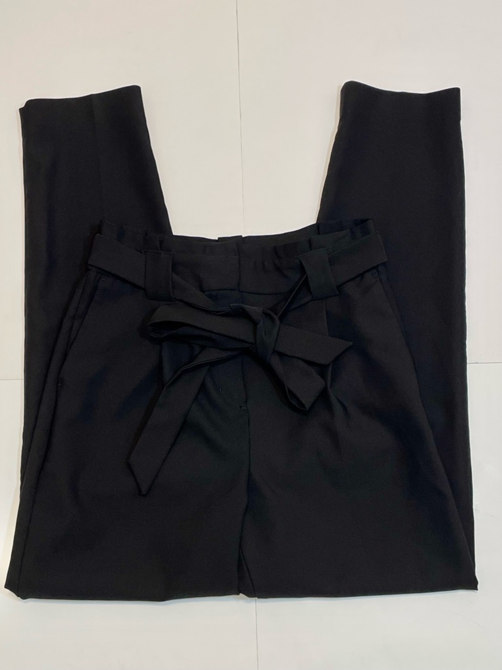 Love Tree Paperbag Tie Waist Black Women’s Pants Size M